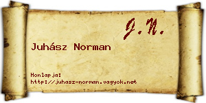 Juhász Norman névjegykártya