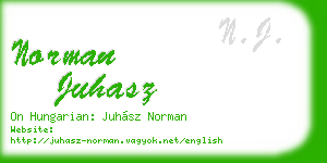 norman juhasz business card